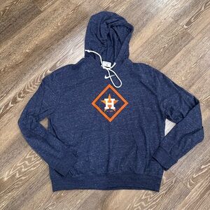 Nike Houston astros Dark Blue Hoodie with Bright Orange Logo